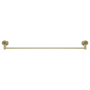 Single Round Towel Rail Light Gold 600mm