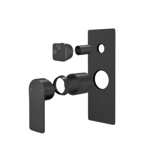 OVA Series Black Wall Mixer with Diverter Trim Kit(match CLPD)