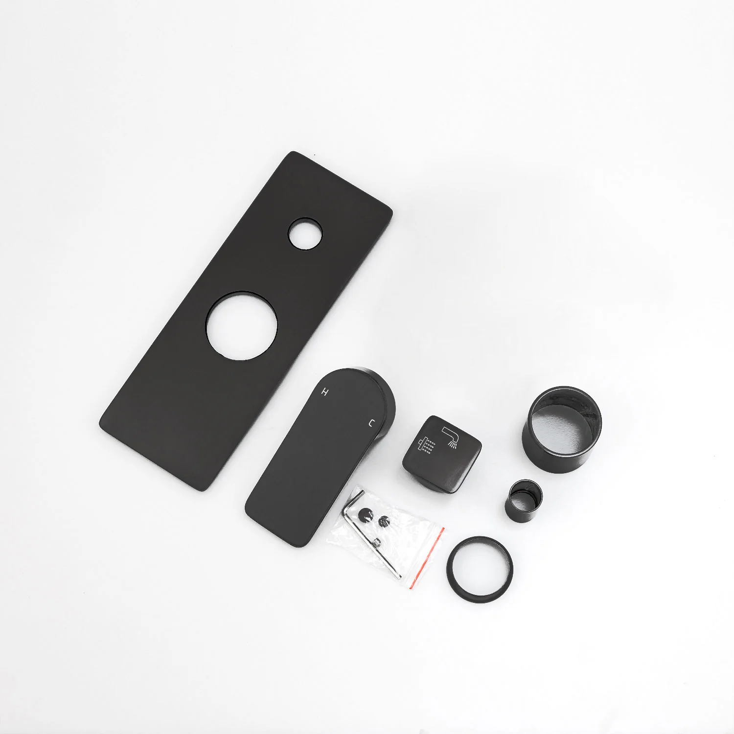 OVA Series Black Wall Mixer with Diverter Trim Kit(match CLPD) - Image 4