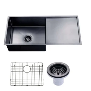 Gun Metal Grey Hand-made Single Bowl Kitchen Sink-TWM4B 960*450*230mm