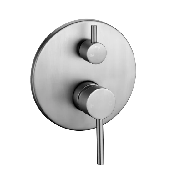 PINO Round Brushed Nickel Shower/Bath Mixer Diverter(color up)