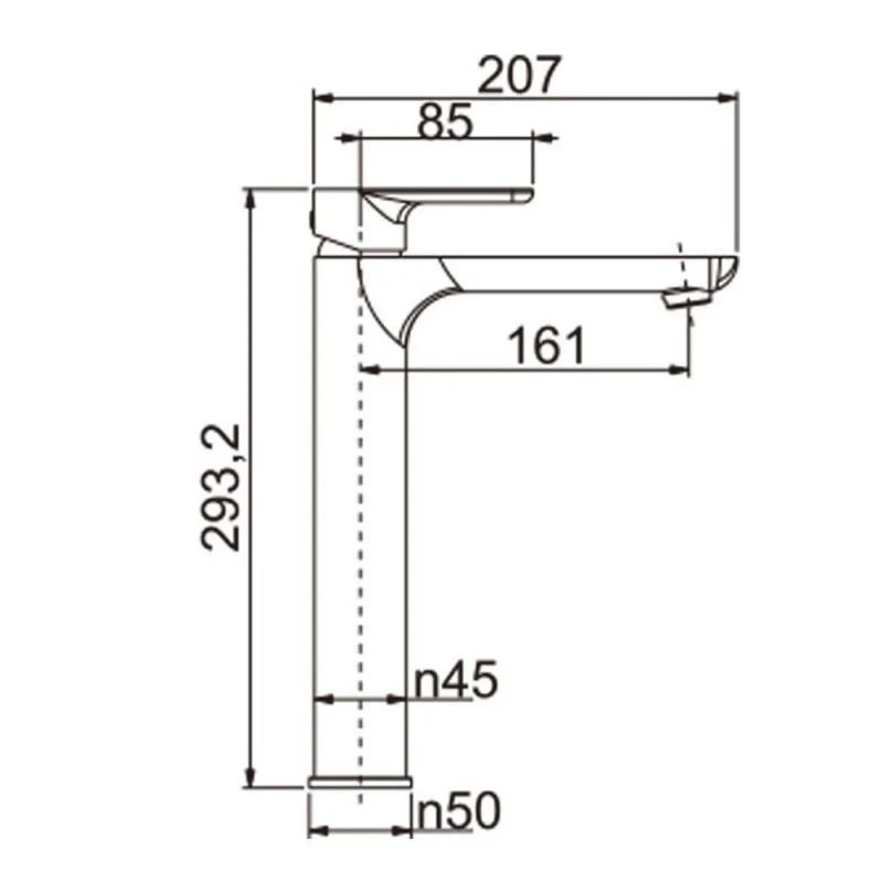 Ova Chrome Tall Basin Mixer - Image 2