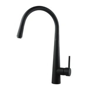Round Black Pull Out Kitchen Sink Mixer Tap-OX1021.KM