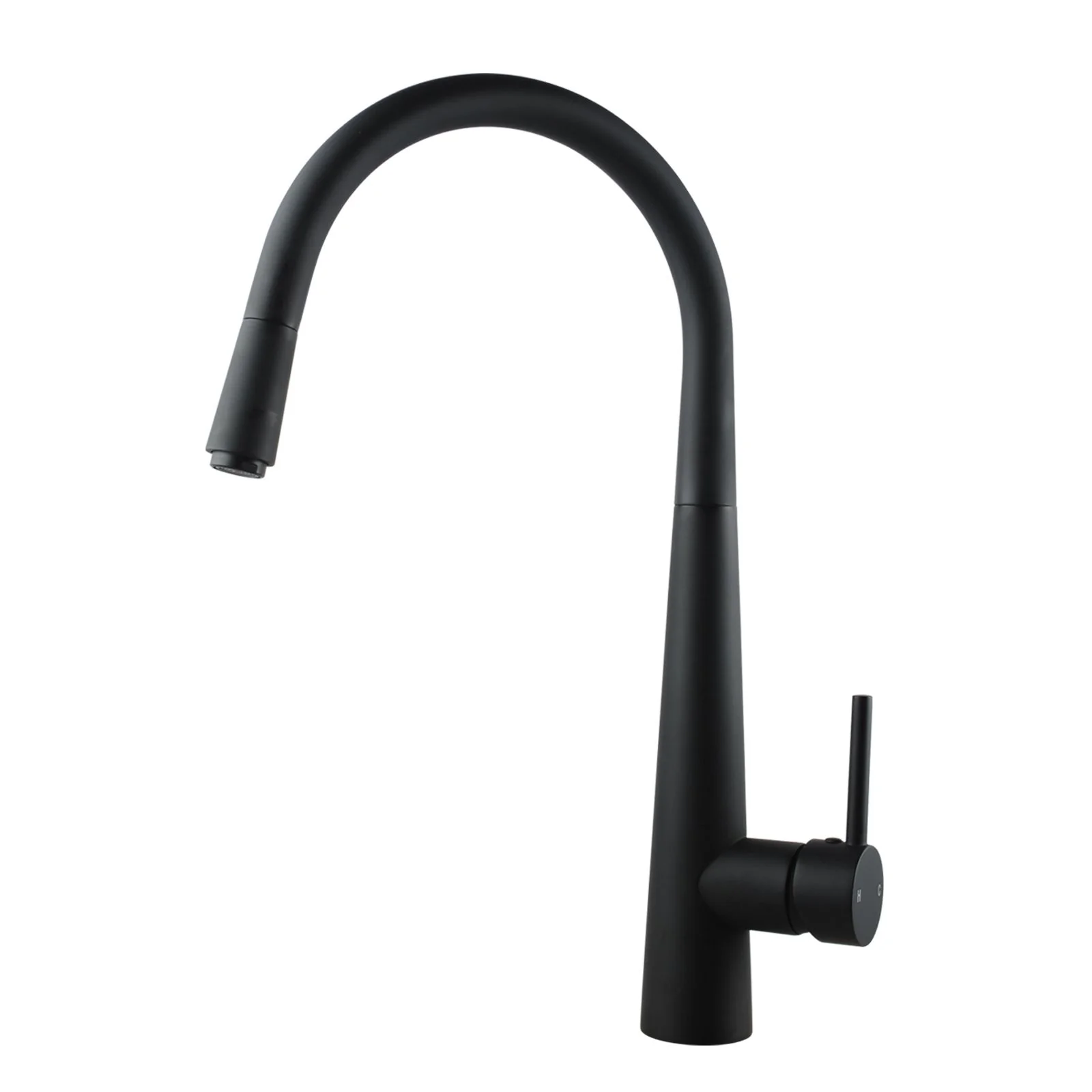 Round Black Pull Out Kitchen Sink Mixer Tap-OX1021.KM