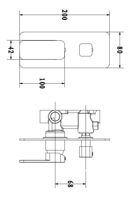 SEKO Series Solid Brass Black Bath/Shower Wall Mixer with Diverter Wall Mounted - Image 2