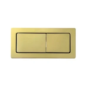 Square Toilet Flush Button Brushed Gold