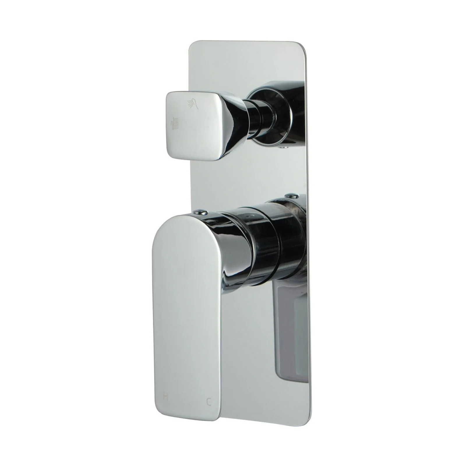 OVA Solid Brass Chrome Bath/Shower Wall Mixer with Diverter Wall Mounted(color up)