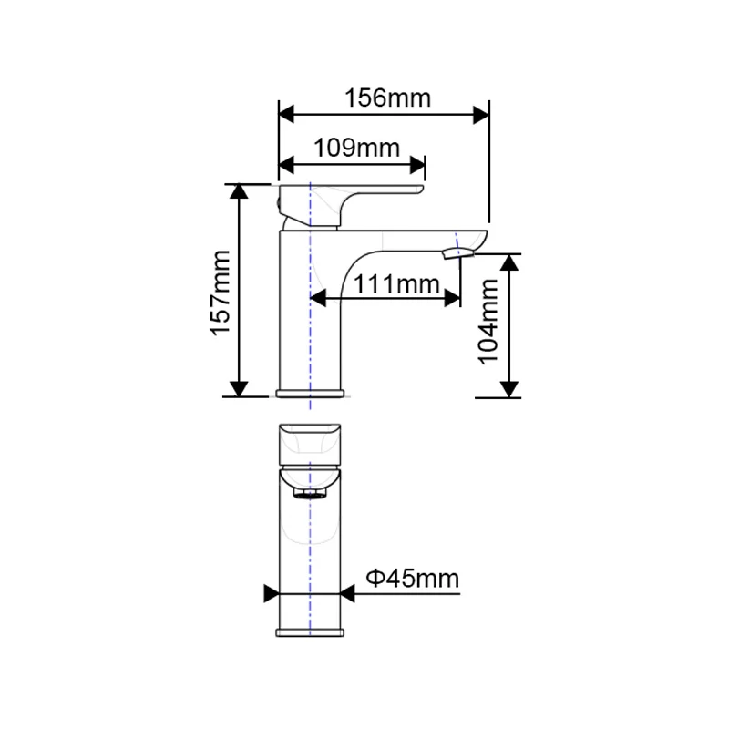 OVA Chrome Basin Mixer Tap - Image 2