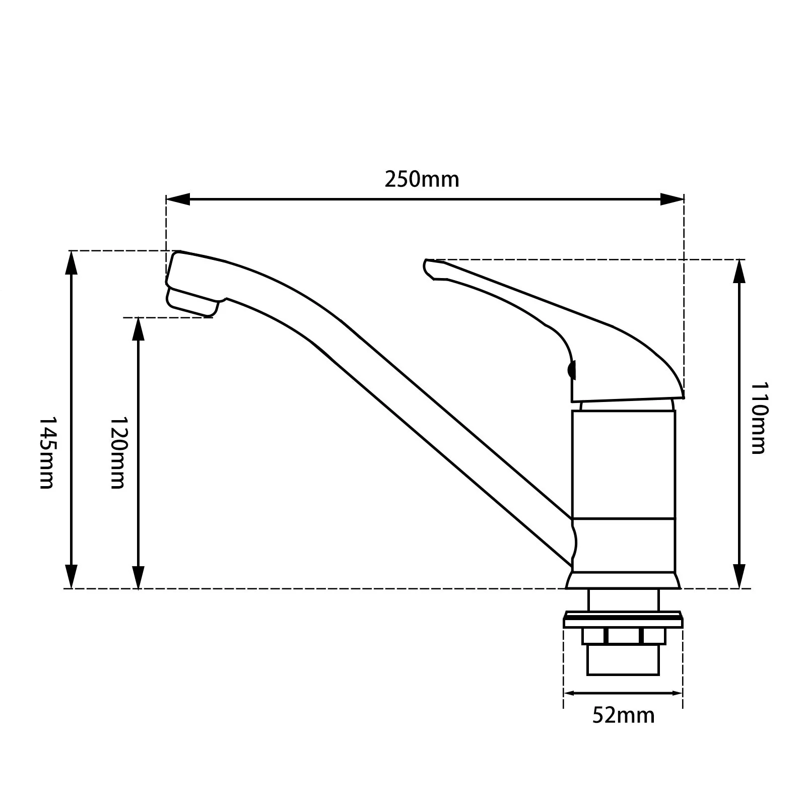 Chrome Standard Kitchen Mixer Tap - Image 2