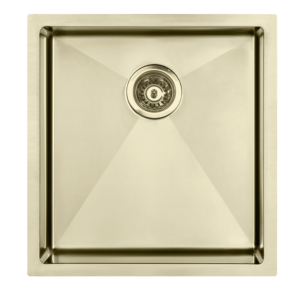 Handmade Single Bowl Kitchen Sink in Brushed Gold
