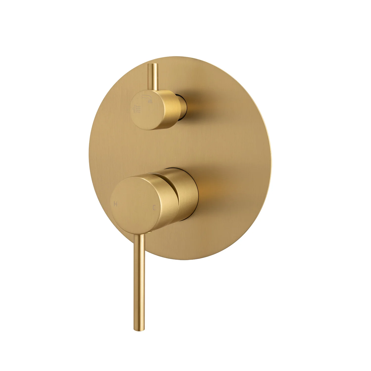 PINO Series Brushed Brass Diverter Mixer Trim Kit (match CLPD) - Image 2