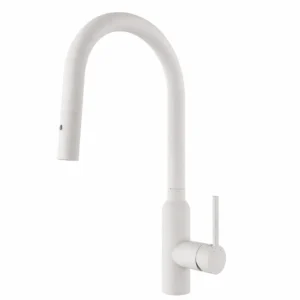 Cary Round Granite White Pull Out Kitchen Mixer