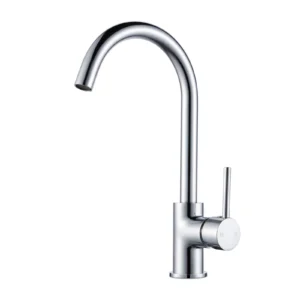 Gooseneck Round Chrome Standard Kitchen Sink Mixer Tap