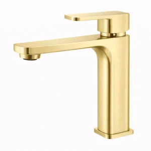 SEKO Series Light Brushed Gold Short Basin Mixer
