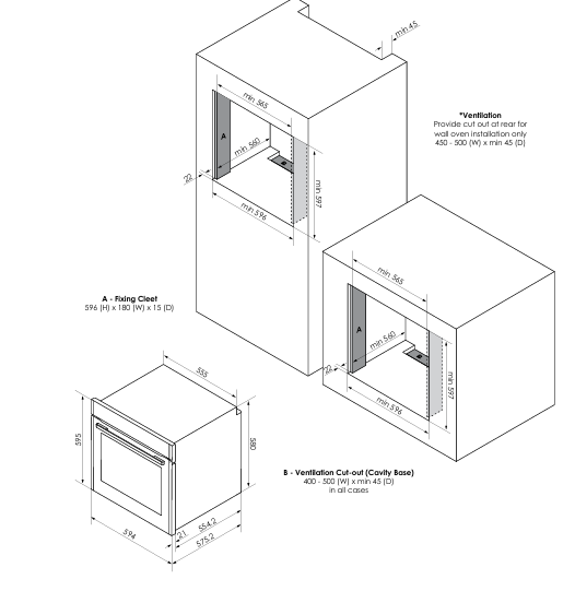 60cm 10 Function Built-in Oven with Steam Bake & Air Fry TO6010ATB - Image 4