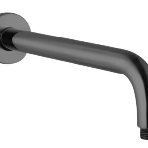 Round Gun Metal Grey Stainless Steel Wall Mounted Shower Arm 400mm-GM0108.SA