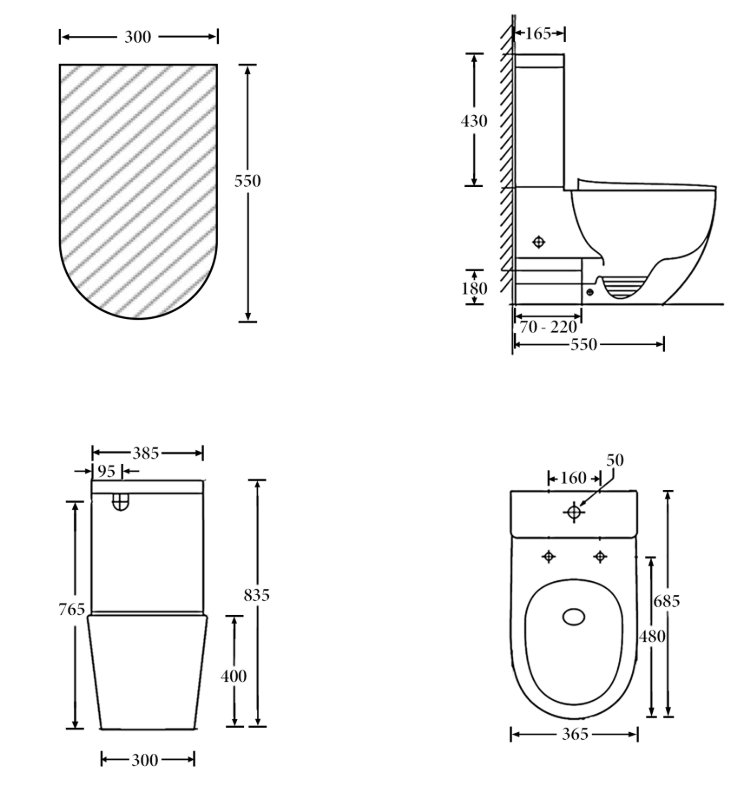 Toulouse Toilet Suite:T6083 - Image 2