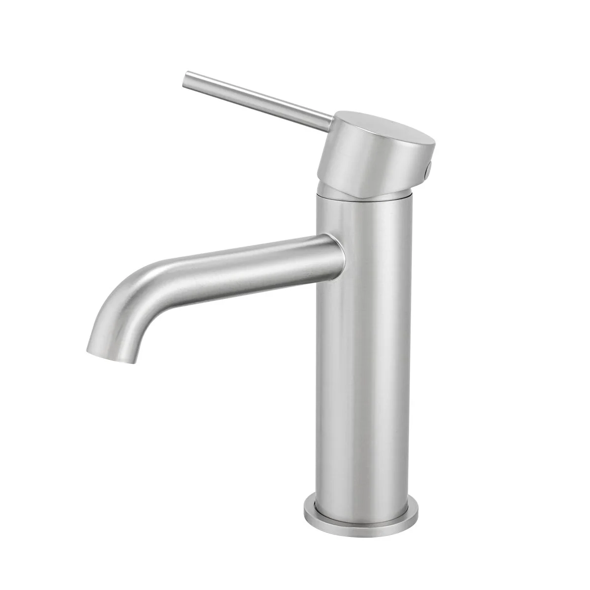PINO Series Round Brushed Nickel Basin Mixer - Image 2