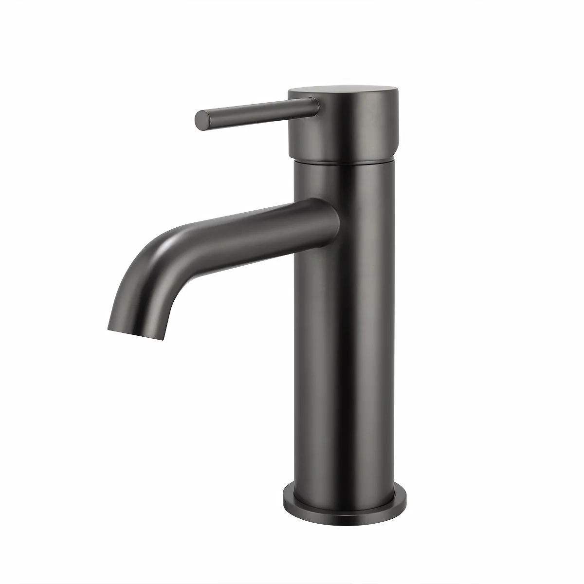 PINO Series Round Brushed Gun Metal Grey Basin Mixer