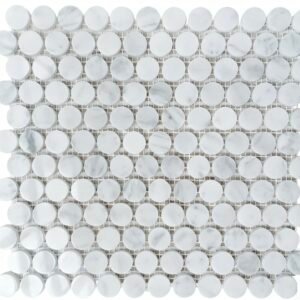 Carrara Marble Penny Mosaic