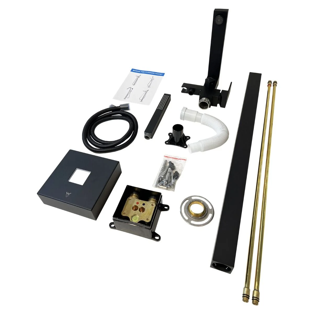 Black Freestanding Tap with Handheld Shower - Image 2