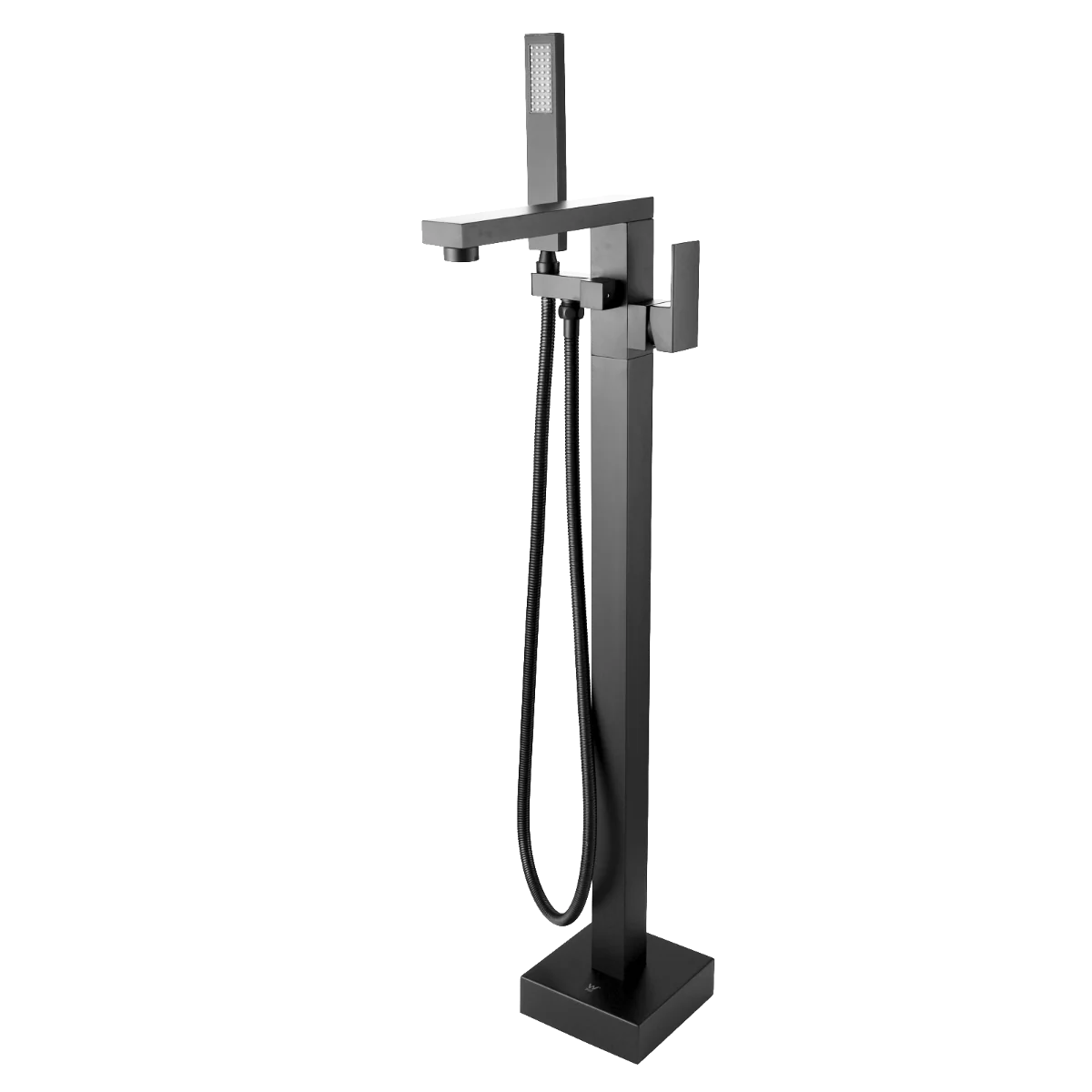 Square Gunmetal Freestanding Tap with Handheld Shower