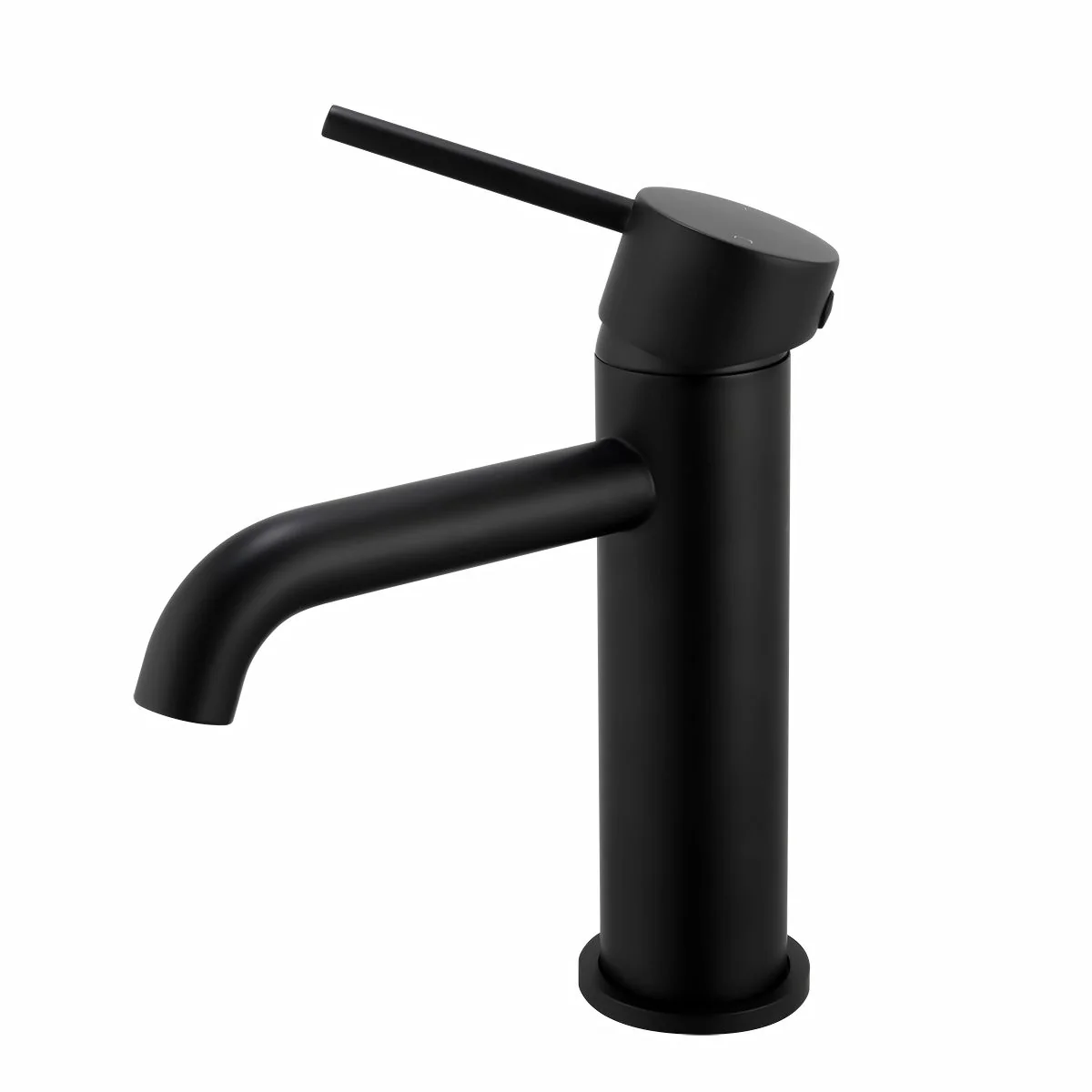 PINO Series Round Matte Black Basin Mixer - Image 2