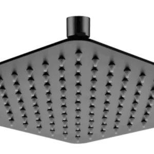 Super-slim Square Black Rainfall Shower Head 250mm