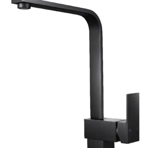 Square Black Kitchen Sink Mixer Tap