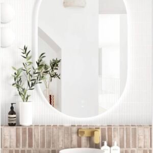 LED NOOSA 900(H)X600(W) FRAMELESS TUFFI MIRROR – INSTALL HORIZONTAL OR VERTICAL  LED-OV9060