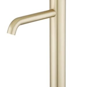 PINO Tall Light Brushed Brass Tall Basin Mixer