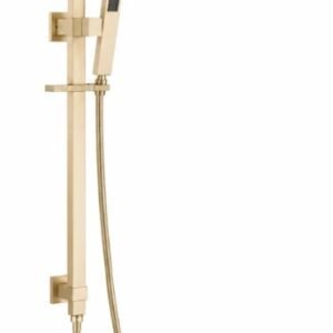 Light Brushed Brass Shower Station