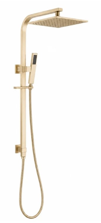 Light Brushed Brass Shower Station