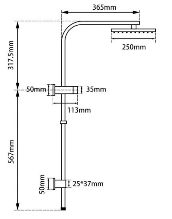 Light Brushed Brass Shower Station - Image 2