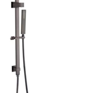 Square Gun Metal Grey Shower Station Top Water Inlet-PPS-TRD-SQ-250
